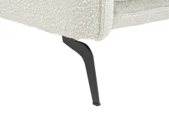 Narożnik z poduszkami dekoracyjnymi biały perłowy MANDELLO PLUS prawy