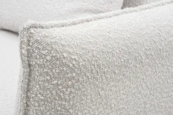 Narożnik z poduszkami dekoracyjnymi biały perłowy MANDELLO PLUS lewy
