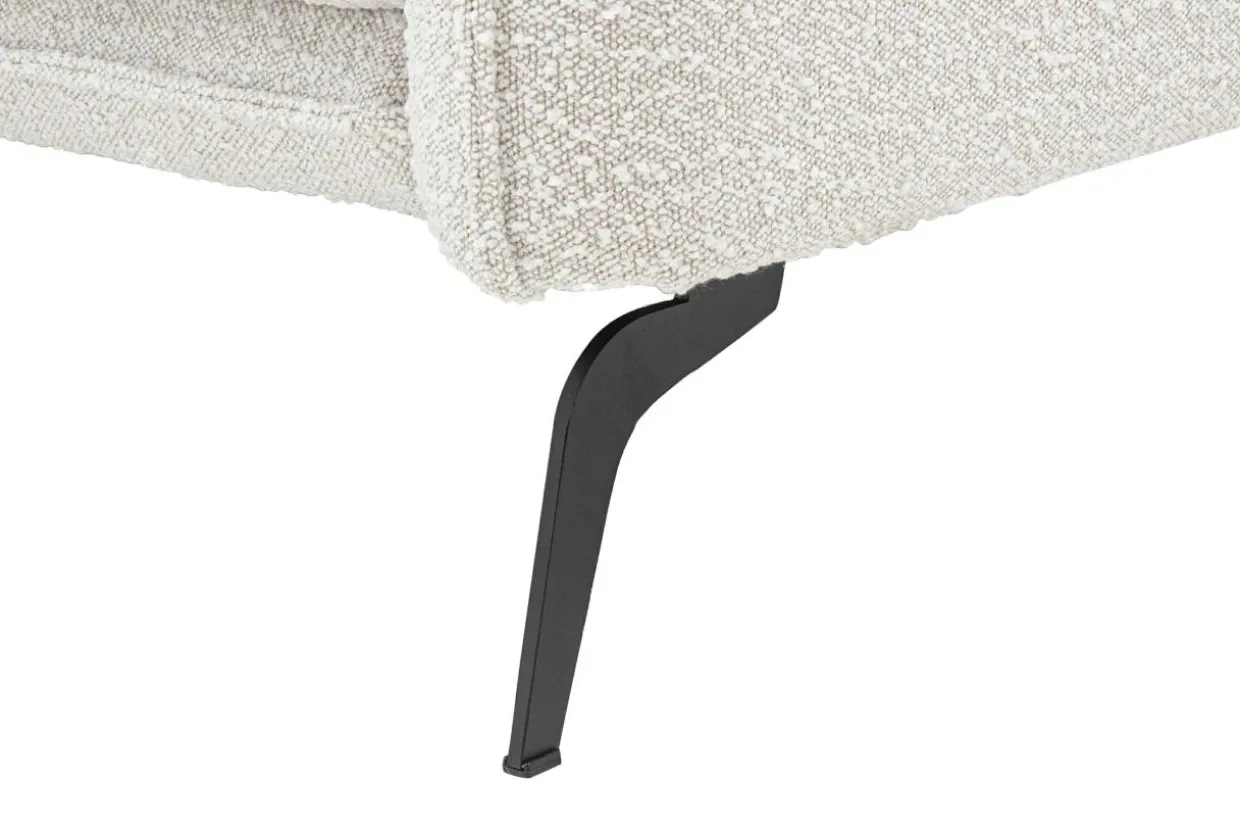 Narożnik z poduszkami dekoracyjnymi biały perłowy MANDELLO PLUS lewy