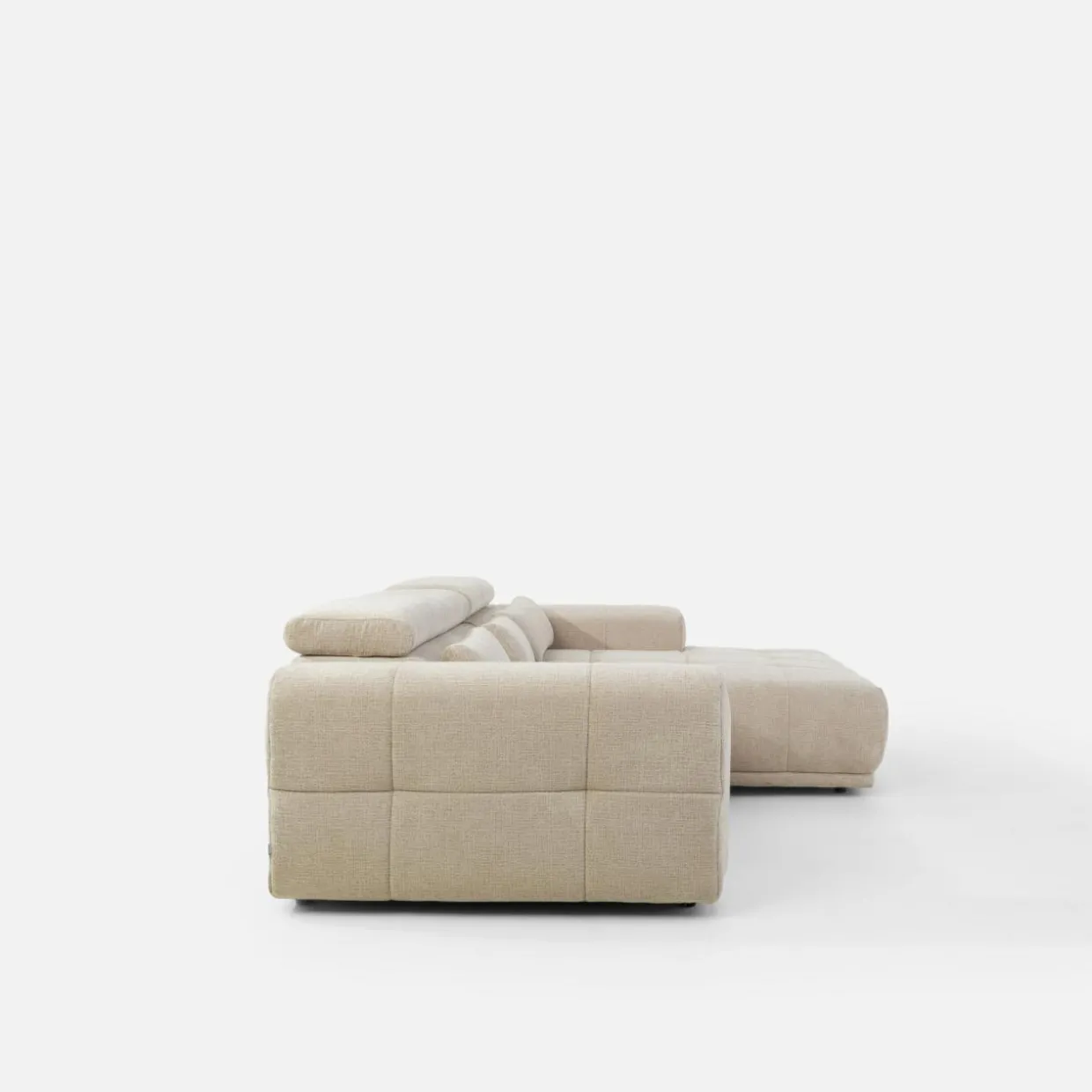 Narożnik z pojemnikiem PANEO S beżowy prawy