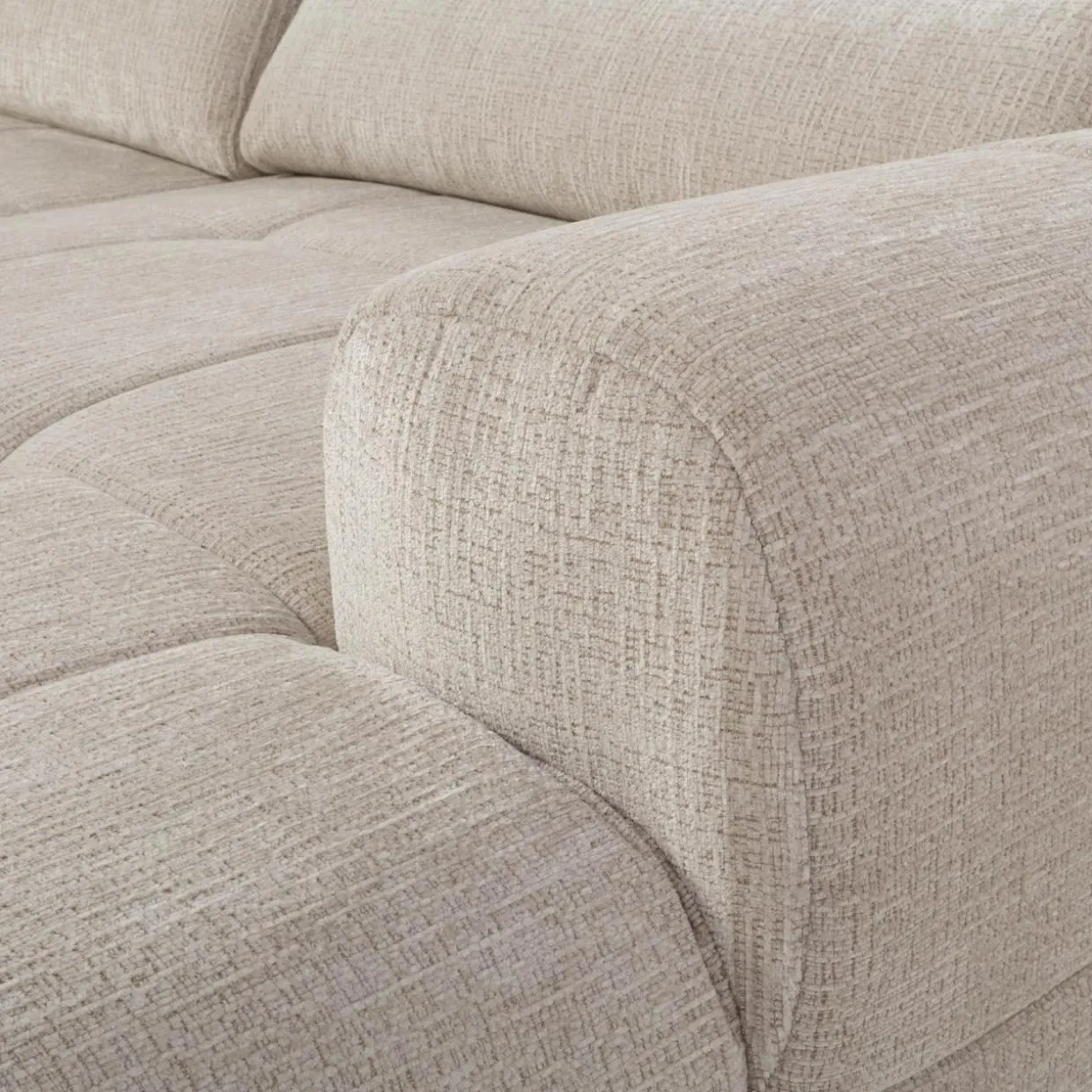 Narożnik z pojemnikiem PANEO S beżowy prawy