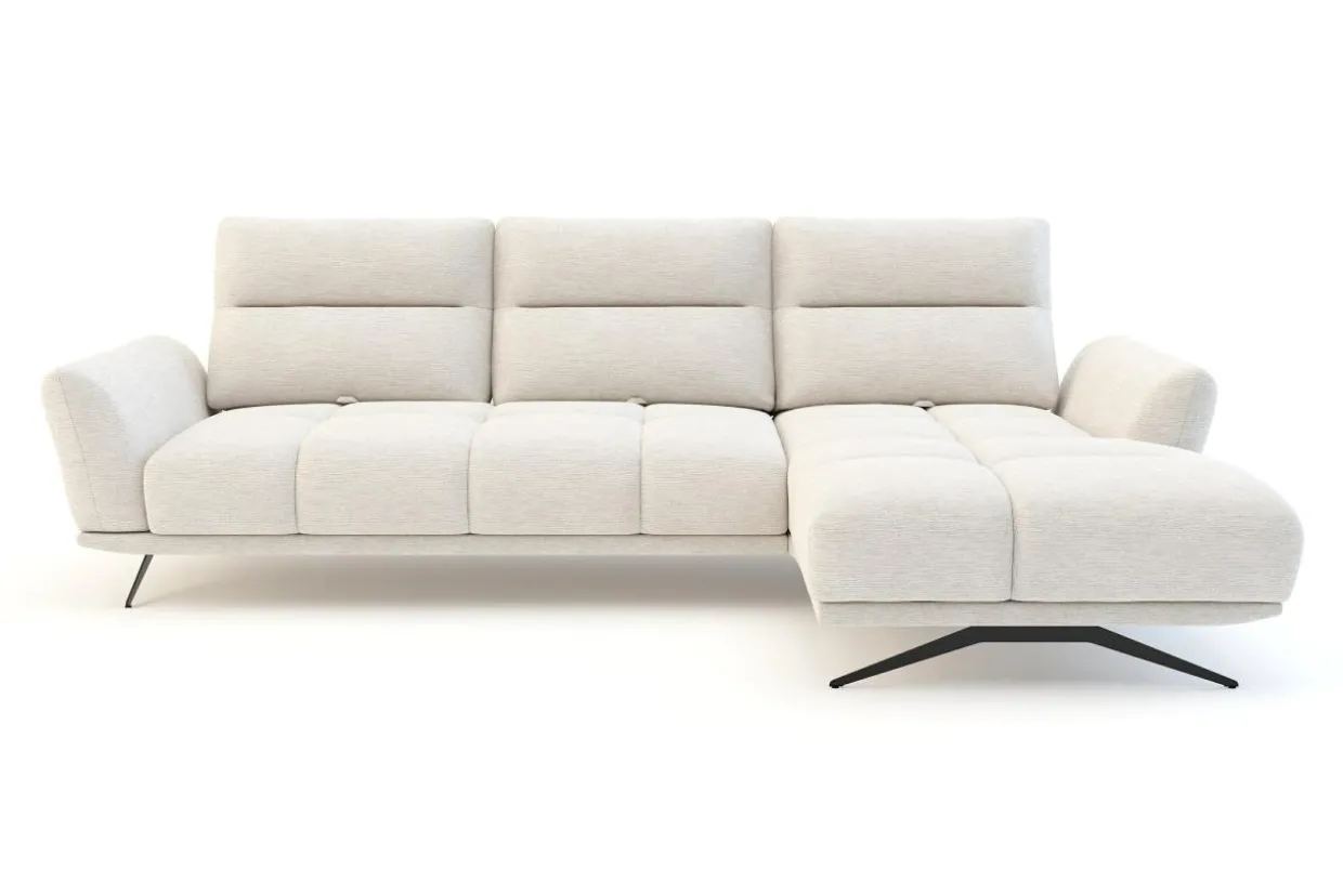 Narożnik z przesuwanym oparciem ADILIO lewy