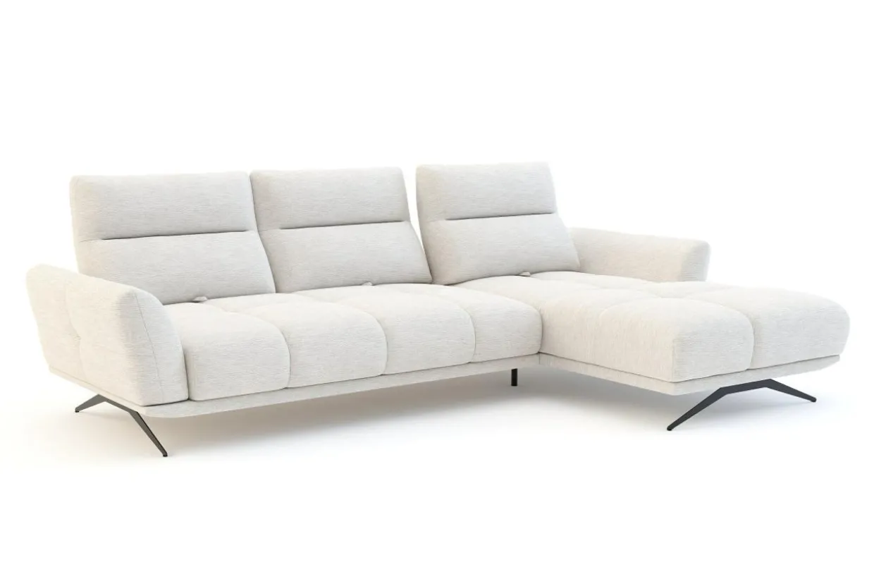 Narożnik z przesuwanym oparciem ADILIO lewy