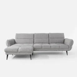 Narożnik z regulacją głębokości siedziska szary CAMPINA MINI lewy