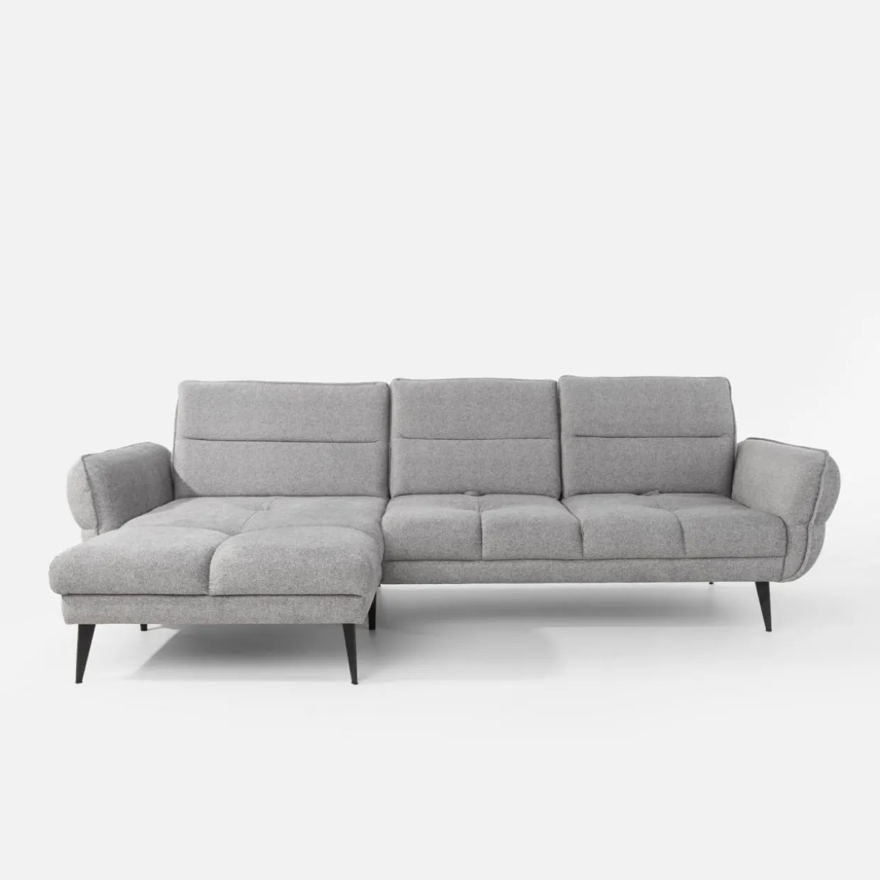 Narożnik z regulacją głębokości siedziska szary CAMPINA MINI lewy