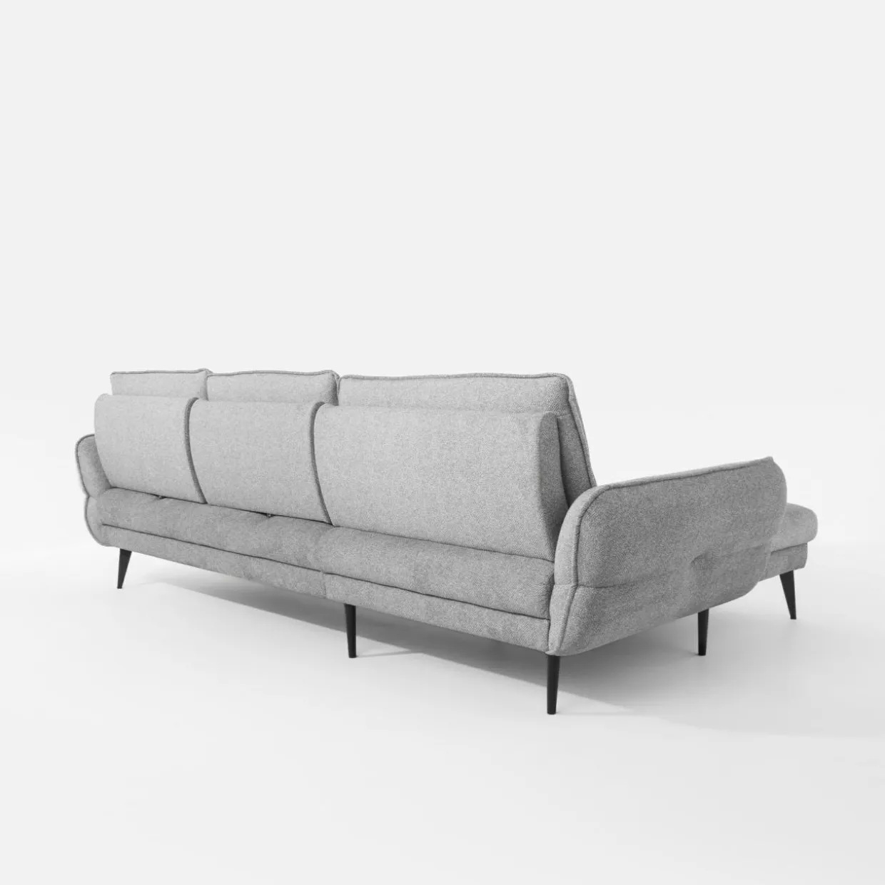 Narożnik z regulacją głębokości siedziska szary CAMPINA MINI lewy