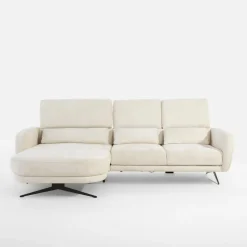 Narożnik z regulacją siedziska biały ILUSIO MINI lewy