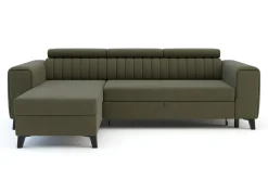 Narożnik z regulacją zagłówków oliwkowy KOLORADO