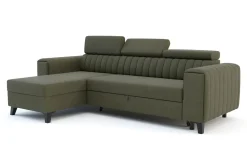 Narożnik z regulacją zagłówków oliwkowy KOLORADO