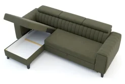 Narożnik z regulacją zagłówków oliwkowy KOLORADO