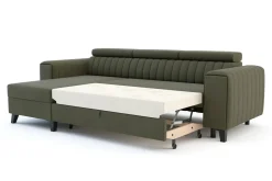 Narożnik z regulacją zagłówków oliwkowy KOLORADO