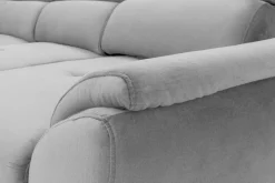 Narożnik z regulacją zagłówków jasnoszary MAROLA prawy