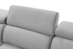 Narożnik z regulacją zagłówków jasnoszary MAROLA prawy