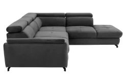 Narożnik z regulacją zagłówków ciemnoszary MAROLA lewy