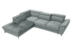 Narożnik z regulacją zagłówków szary MAROLA prawy