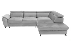 Narożnik z regulacją zagłówków jasnoszary MAROLA lewy