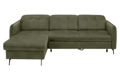 Narożnik z regulacją zagłówków oliwkowy GOJA lewy