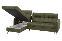 Narożnik z regulacją zagłówków oliwkowy GOJA lewy