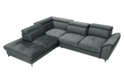 Narożnik z regulacją zagłówków grafitowy MAROLA prawy