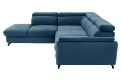 Narożnik z regulacją zagłówków niebieski MAROLA prawy