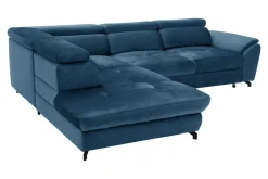 Narożnik z regulacją zagłówków niebieski MAROLA prawy