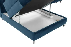 Narożnik z regulacją zagłówków niebieski MAROLA prawy