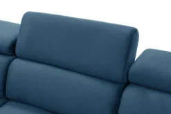 Narożnik z regulacją zagłówków niebieski MAROLA prawy