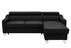 Narożnik z regulacją zagłówków czarny ASTI prawy