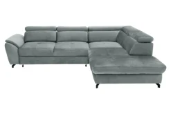 Narożnik z regulacją zagłówków szary MAROLA lewy