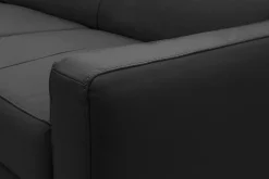 Narożnik z regulacją zagłówków czarny ASTI lewy