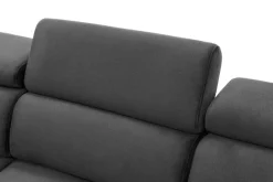 Narożnik z regulacją zagłówków grafitowy MAROLA prawy