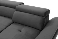 Narożnik z regulacją zagłówków grafitowy MAROLA prawy