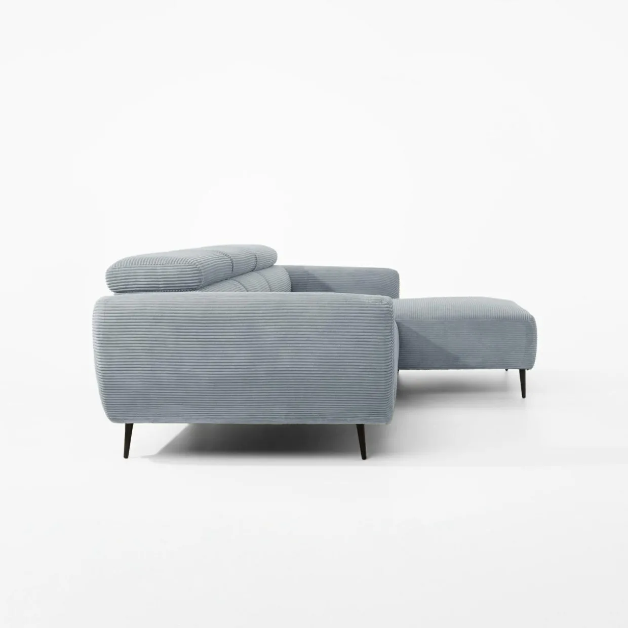 Narożnik z regulowanym siedziskiem szary ALISSON S prawy