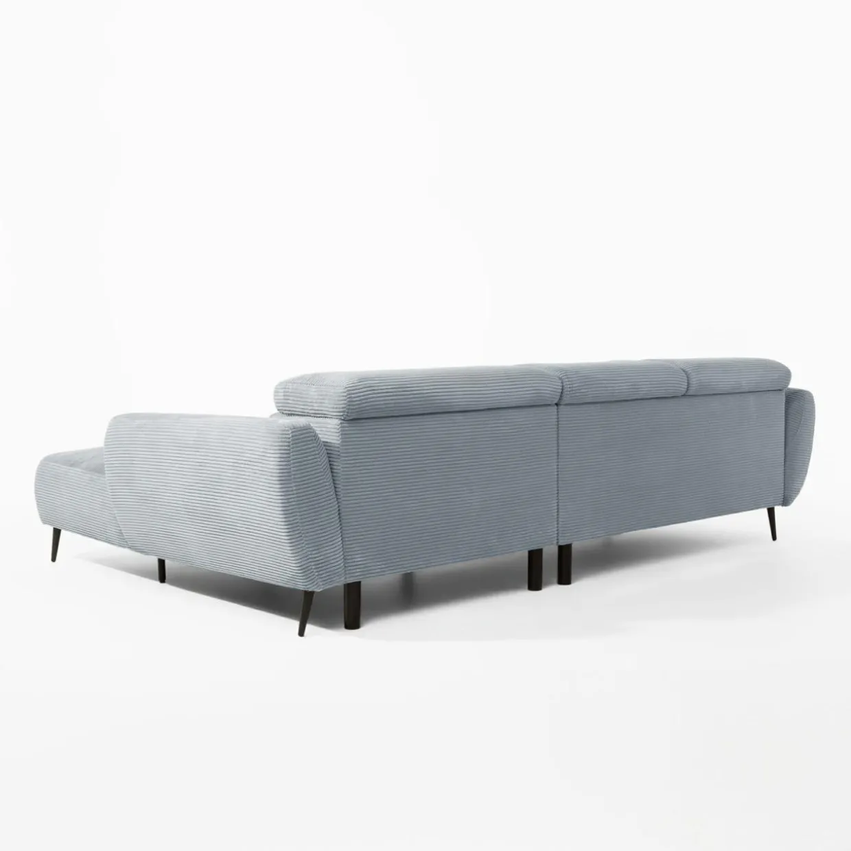 Narożnik z regulowanym siedziskiem szary ALISSON S prawy