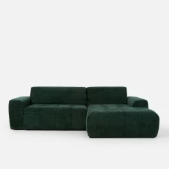 Narożnik z regulowanym siedziskiem SAVINON S butelkowa zieleń prawy