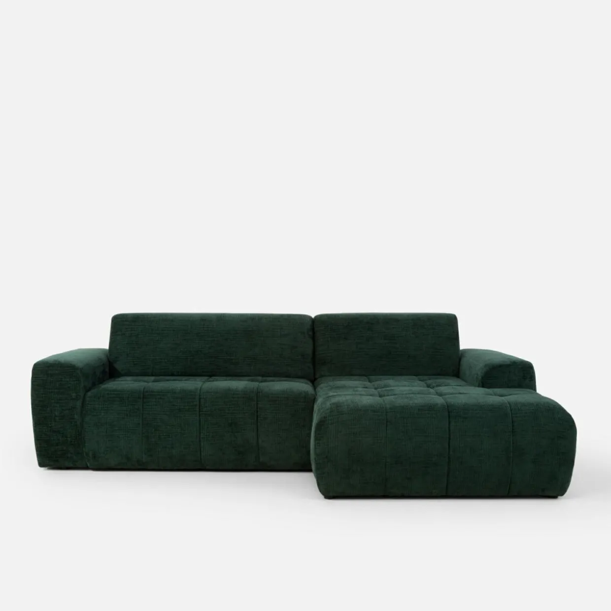 Narożnik z regulowanym siedziskiem SAVINON S butelkowa zieleń prawy