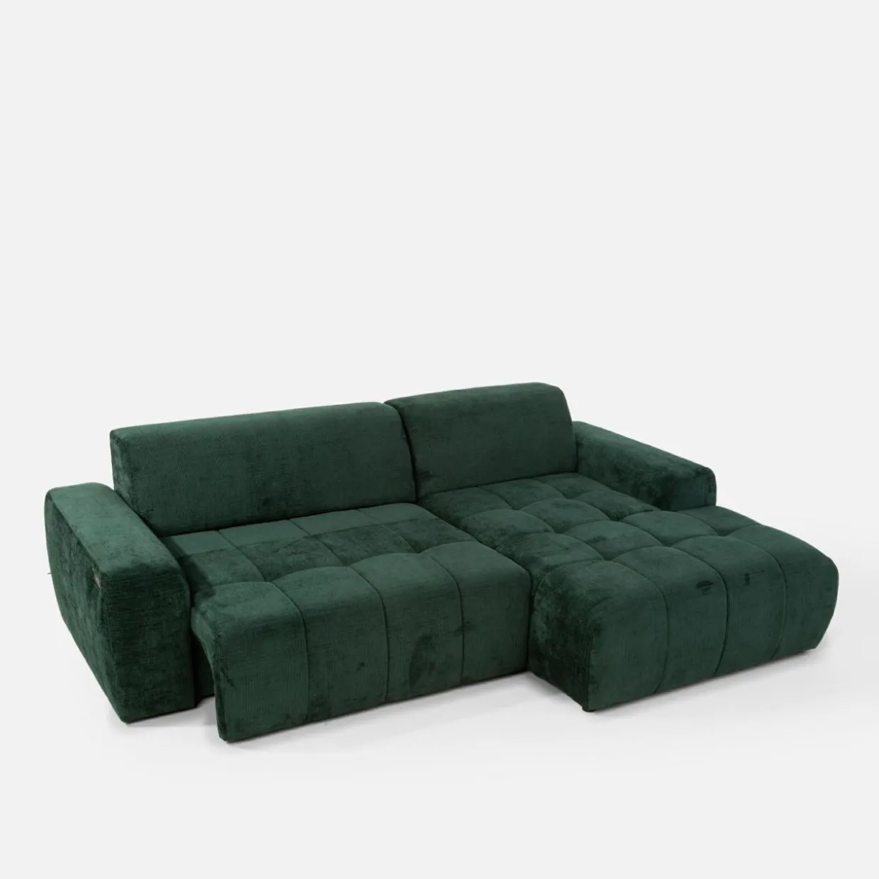 Narożnik z regulowanym siedziskiem SAVINON S butelkowa zieleń prawy