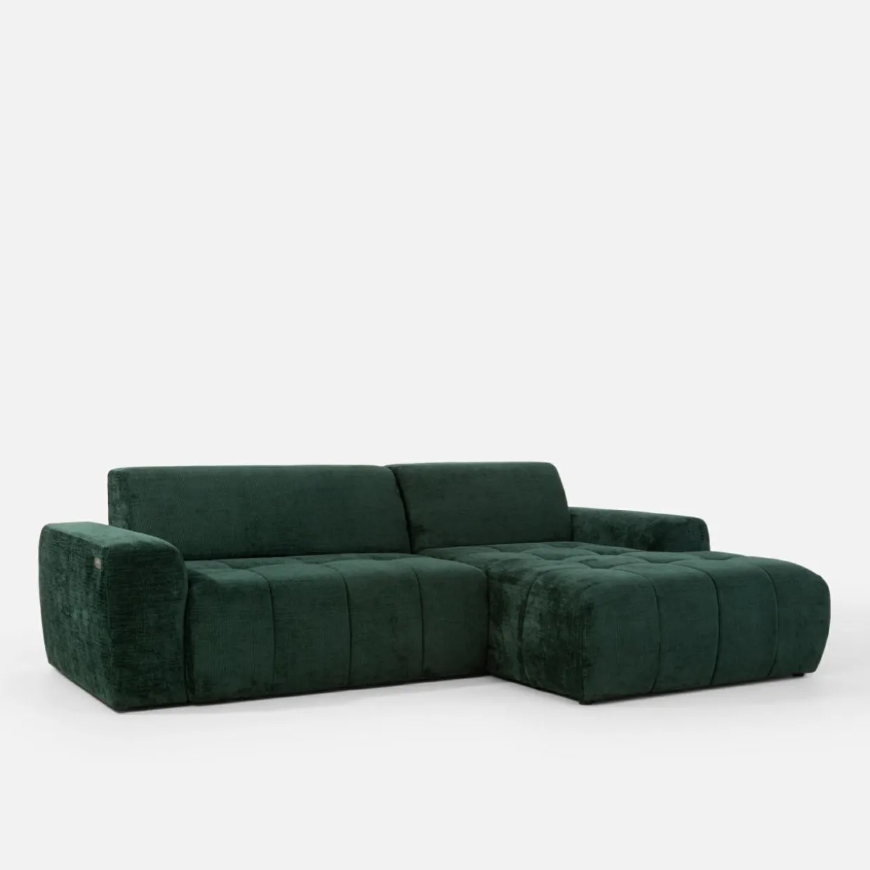 Narożnik z regulowanym siedziskiem SAVINON S butelkowa zieleń prawy