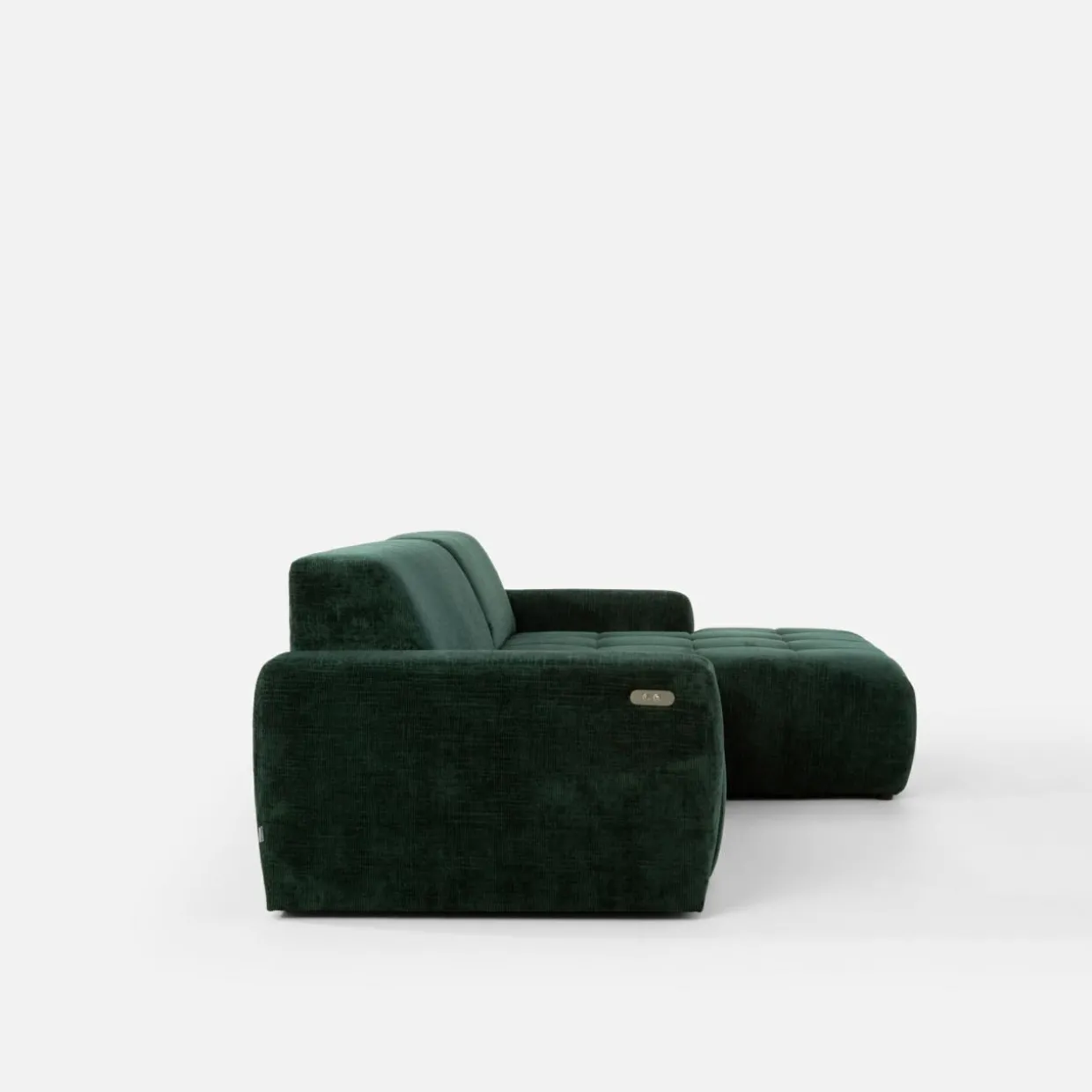 Narożnik z regulowanym siedziskiem SAVINON S butelkowa zieleń prawy