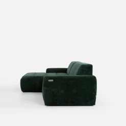 Narożnik z regulowanym siedziskiem SAVINON S butelkowa zieleń lewy