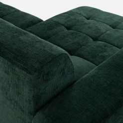 Narożnik z regulowanym siedziskiem SAVINON S butelkowa zieleń lewy