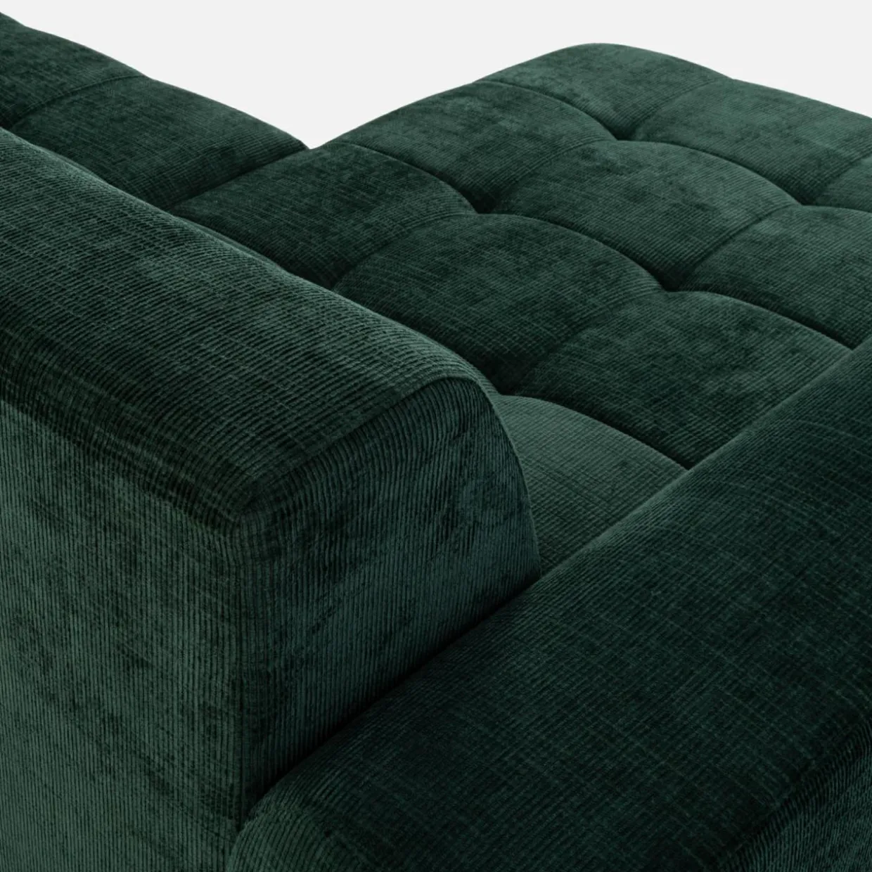 Narożnik z regulowanym siedziskiem SAVINON S butelkowa zieleń lewy