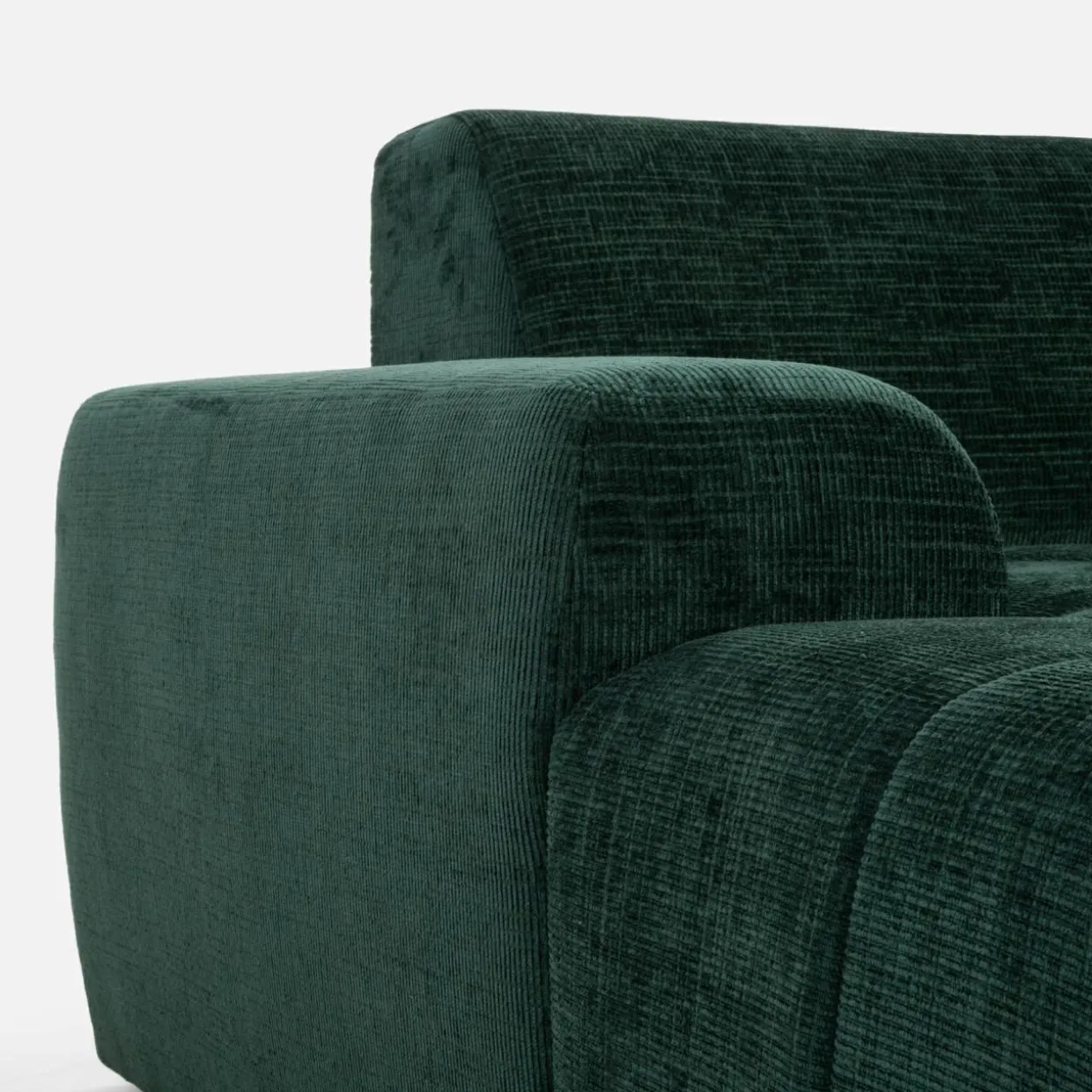 Narożnik z regulowanym siedziskiem SAVINON S butelkowa zieleń lewy