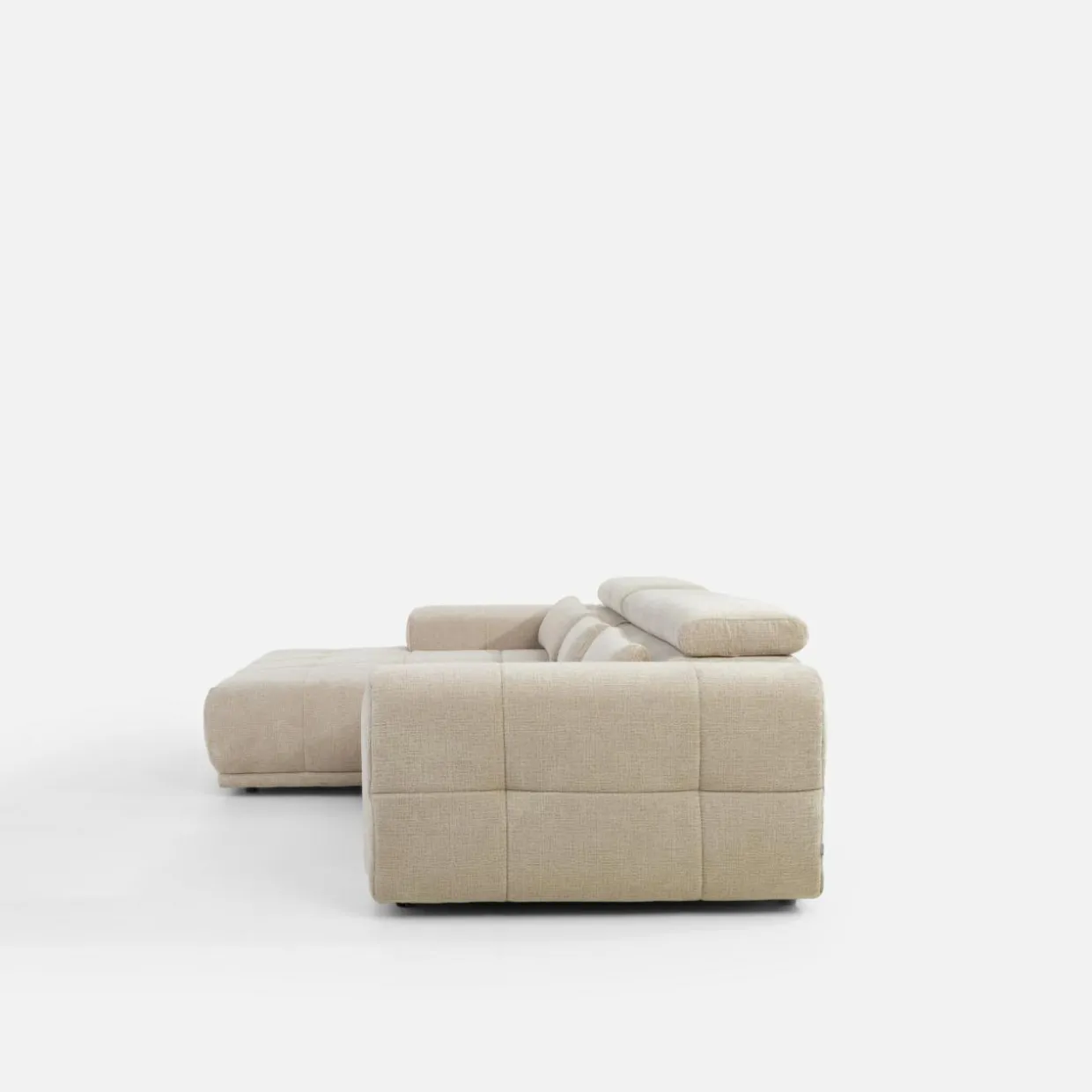 Narożnik z regulowanym zagłówkierm PANEO S beżowy lewy