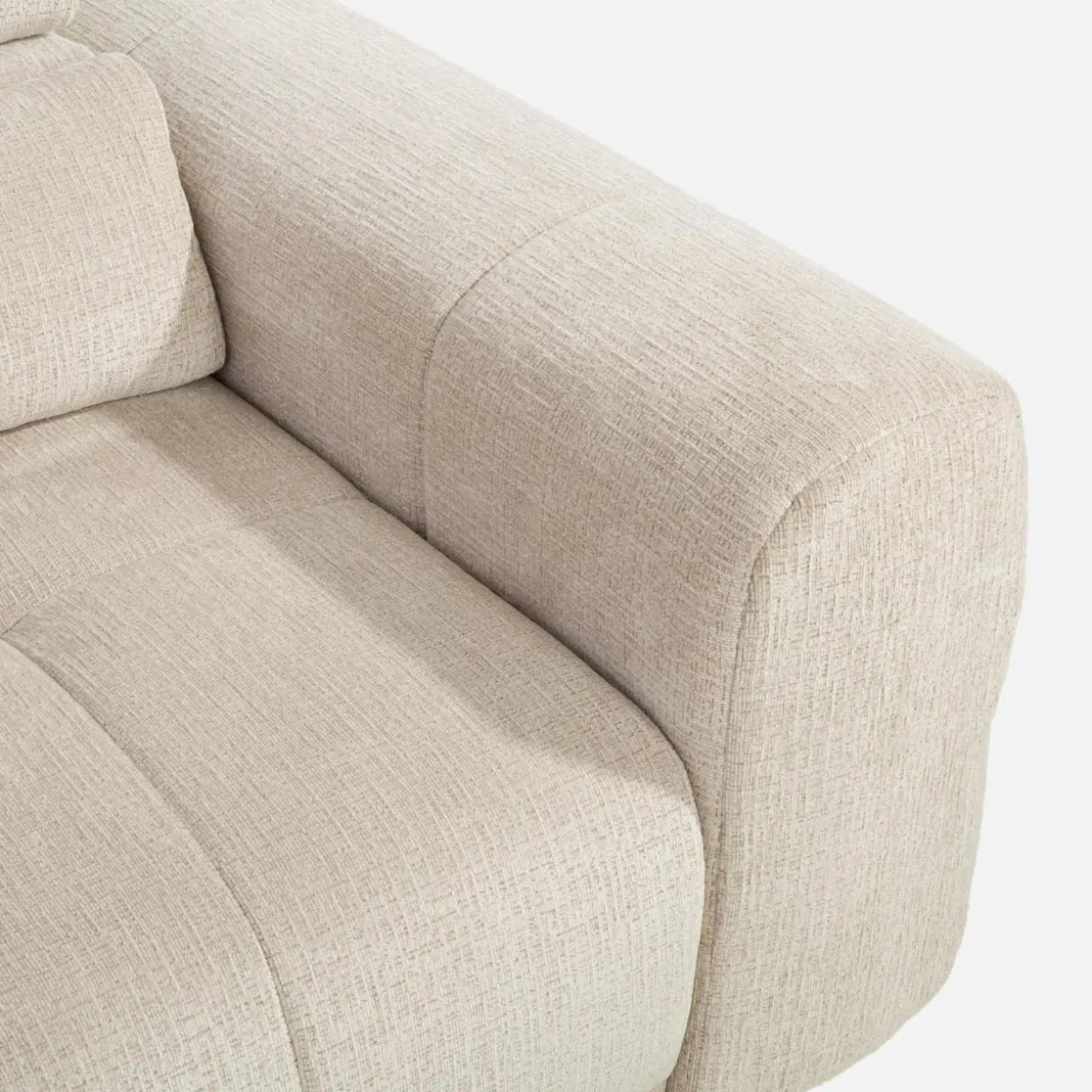 Narożnik z regulowanym zagłówkierm PANEO S beżowy lewy