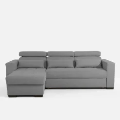 Narożnik z regulowanymi zagłówkami szary MONSON