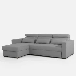 Narożnik z regulowanymi zagłówkami szary MONSON