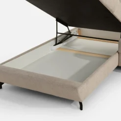 Narożnik z regulowanymi zagłówkami szary LARA prawy