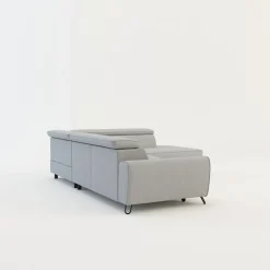 Narożnik z regulowanymi zagłówkami jasnoszary IDYLLA lewy