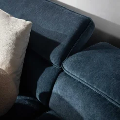 Narożnik z regulowanymi zagłówkami granatowy NALA lewy